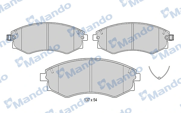 Brake Pad Set, disc brake (MBF015307)