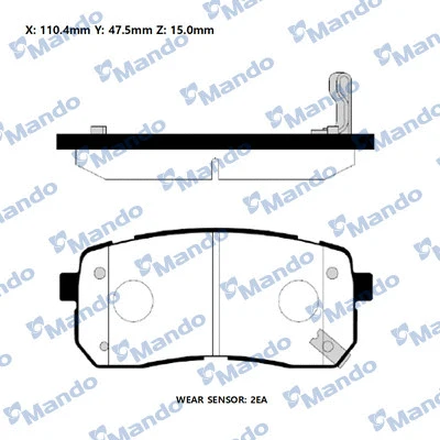 Brake Pad Set, disc brake (RMPH42NS)