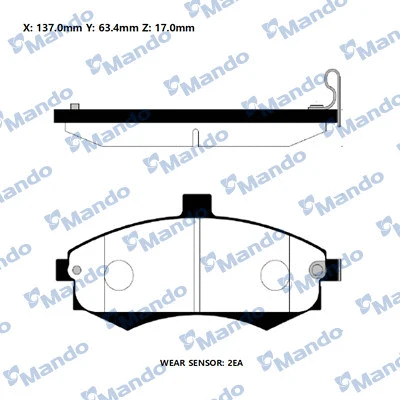 Brake Pad Set, disc brake (RMPH29NS)