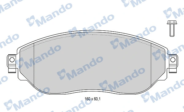 Brake Pad Set, disc brake (MBF015048)