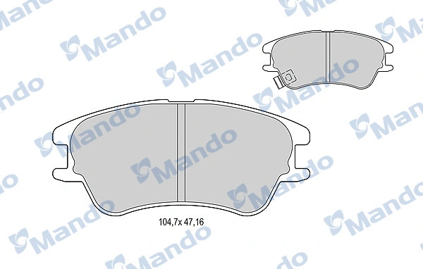 Brake Pad Set, disc brake (MBF015306)