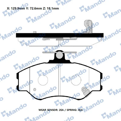 Brake Pad Set, disc brake (RMPH05NS)