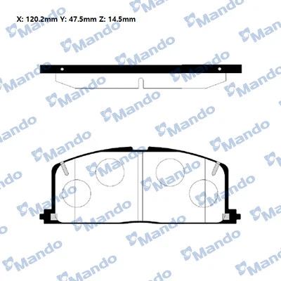 Brake Pad Set, disc brake (RMPT01NS)