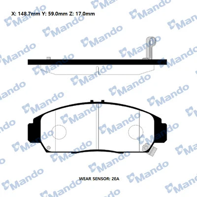 Brake Pad Set, disc brake (RMPO06)