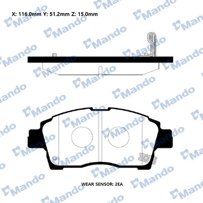 Brake Pad Set, disc brake (RMPT03NS)