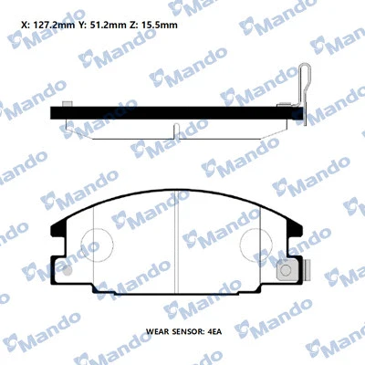 Brake Pad Set, disc brake (RMPI02NS)
