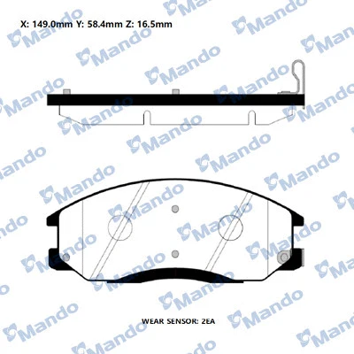 Brake Pad Set, disc brake (RMPH19NS)
