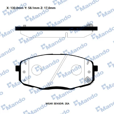 Brake Pad Set, disc brake (RMPH67NS)
