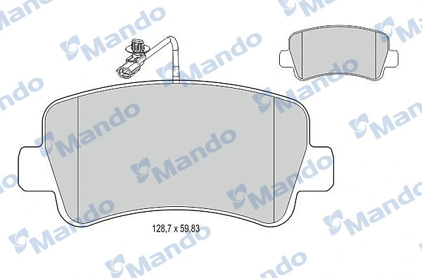Brake Pad Set, disc brake (MBF015044)