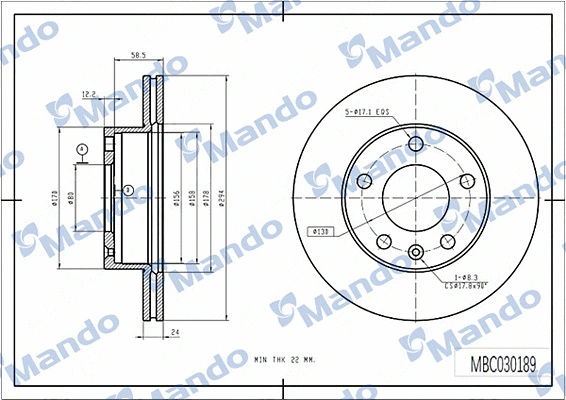 Brake Disc (MBC030189)