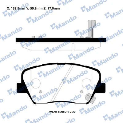 Brake Pad Set, disc brake (RMPH50)