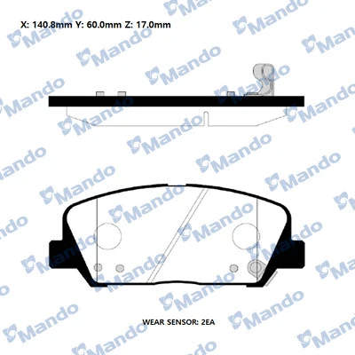 Brake Pad Set, disc brake (RMPK47NS)