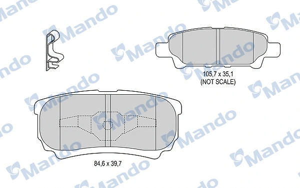 Brake Pad Set, disc brake (MBF015449)