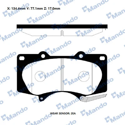 Brake Pad Set, disc brake (RMPT25)