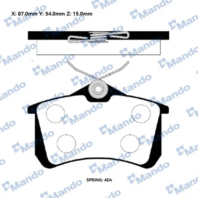 Brake Pad Set, disc brake (RMPP04NS)