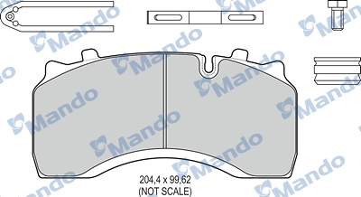 Brake Pad Set, disc brake (MBF016106)