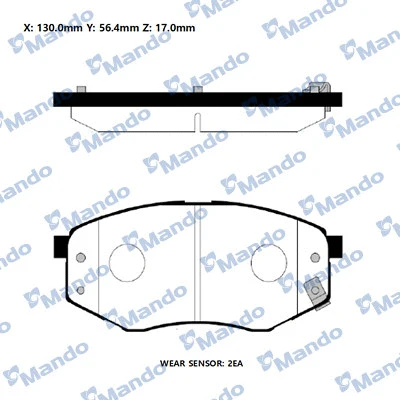 Brake Pad Set, disc brake (RMPH44)