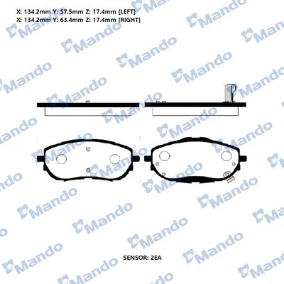 Brake Pad Set, disc brake (RMPT34NS)