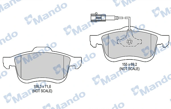 Brake Pad Set, disc brake (MBF015252)