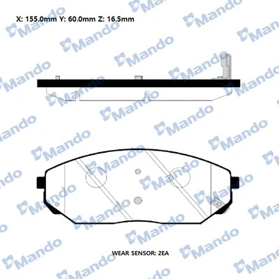 Brake Pad Set, disc brake (RMPK20NS)
