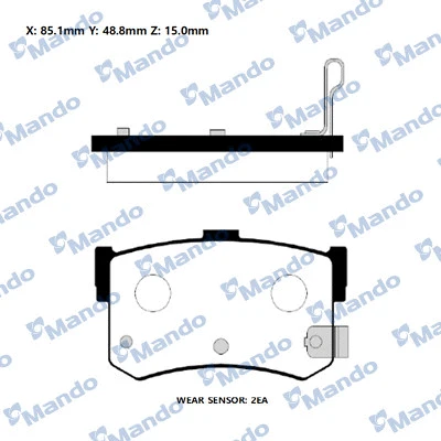 Brake Pad Set, disc brake (RMPH15NS)