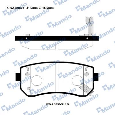 Brake Pad Set, disc brake (RMPK42NS)