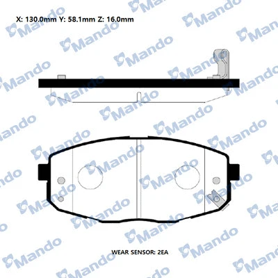 Brake Pad Set, disc brake (RMPK23NS)