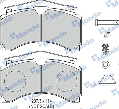 Brake Pad Set, disc brake (MBF016077)