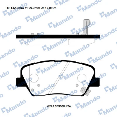 Brake Pad Set, disc brake (RMPK43NS)