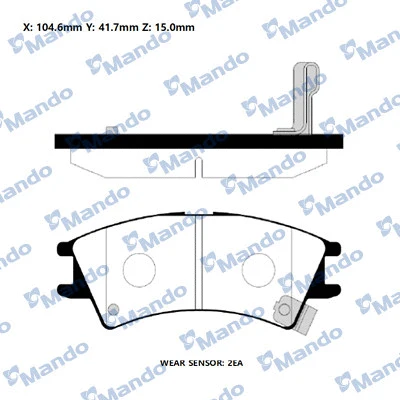 Brake Pad Set, disc brake (RMPH16NS)