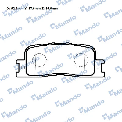 Brake Pad Set, disc brake (MBF010315E)