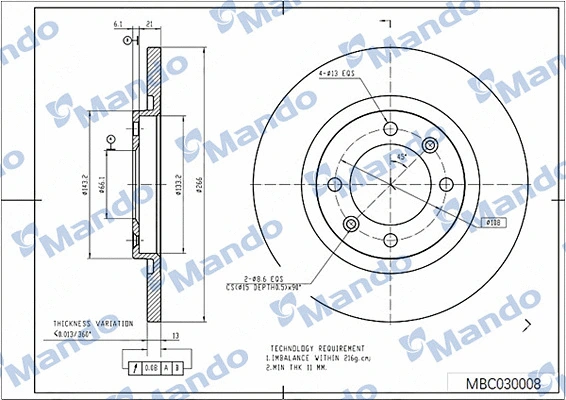 Brake Disc (MBC030008)
