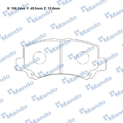 Brake Pad Set, disc brake (MBF010292C)