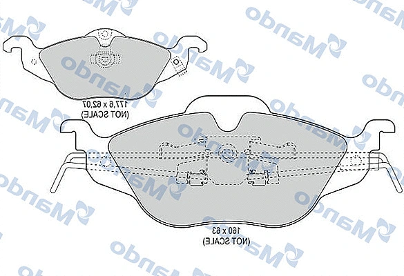 Brake Pad Set, disc brake (MBF015134)