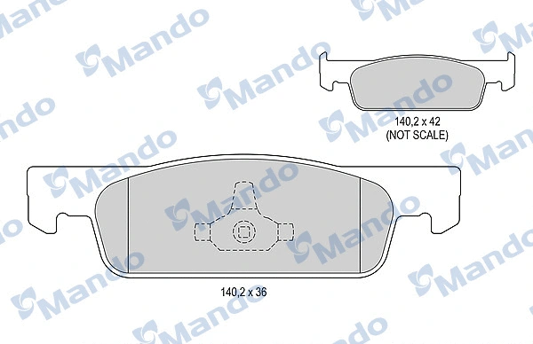 Brake Pad Set, disc brake (MBF015282)