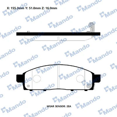 Brake Pad Set, disc brake (RMPM05NS)