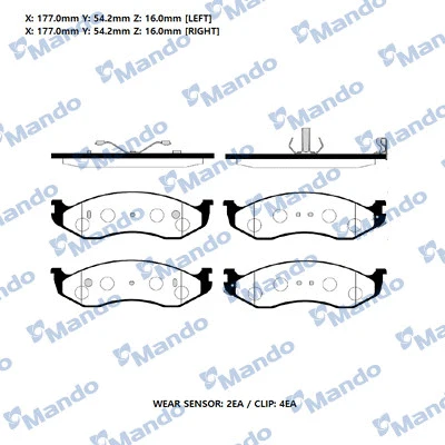 Brake Pad Set, disc brake (RMPK10NS)