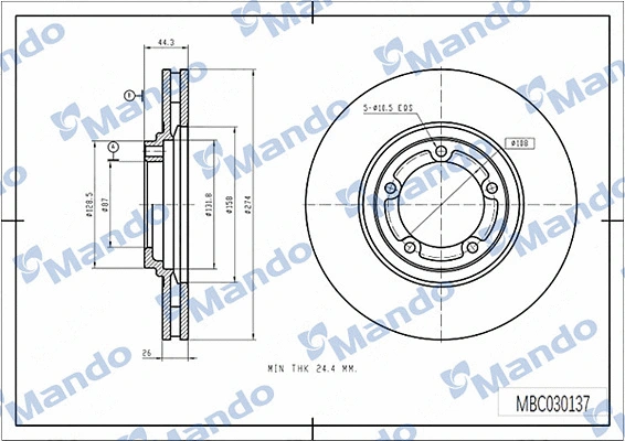 Brake Disc (MBC030137)