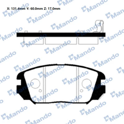Brake Pad Set, disc brake (MBF010029E)