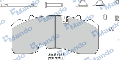 Brake Pad Set, disc brake (MBF016099)