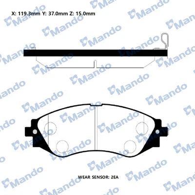 Brake Pad Set, disc brake (RMPD08NS)
