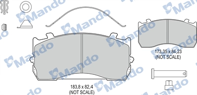 Brake Pad Set, disc brake (MBF016073)