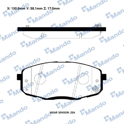 Brake Pad Set, disc brake (RMPK36NS)