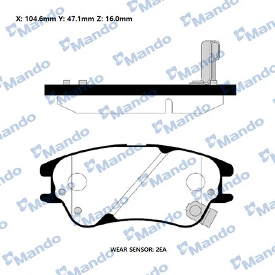 Brake Pad Set, disc brake (RMPK22NS)