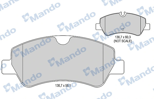 Brake Pad Set, disc brake (MBF015045)