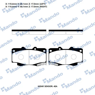 Brake Pad Set, disc brake (RMPT22)