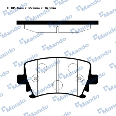 Brake Pad Set, disc brake (RMPU03NS)