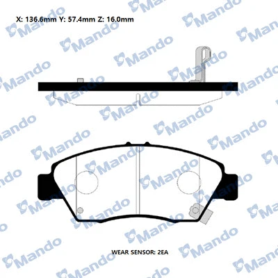 Brake Pad Set, disc brake (RMPO05NS)
