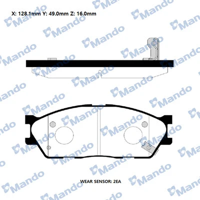 Brake Pad Set, disc brake (RMPK24NS)