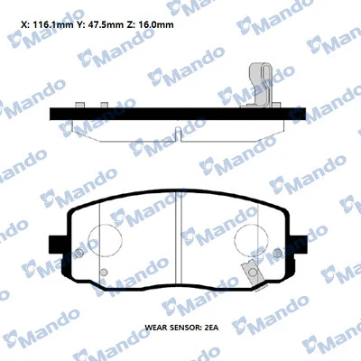 Brake Pad Set, disc brake (RMPK25NS)